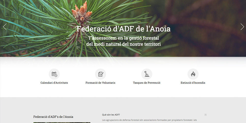 Nova Pàgina Web de la Federació d'ADF's de l'Anoia